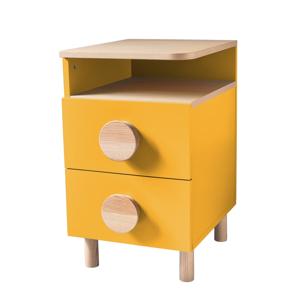 Ragaba Nachttisch 41x50cm Links Ginstergelb style modern Beige Spanplatte