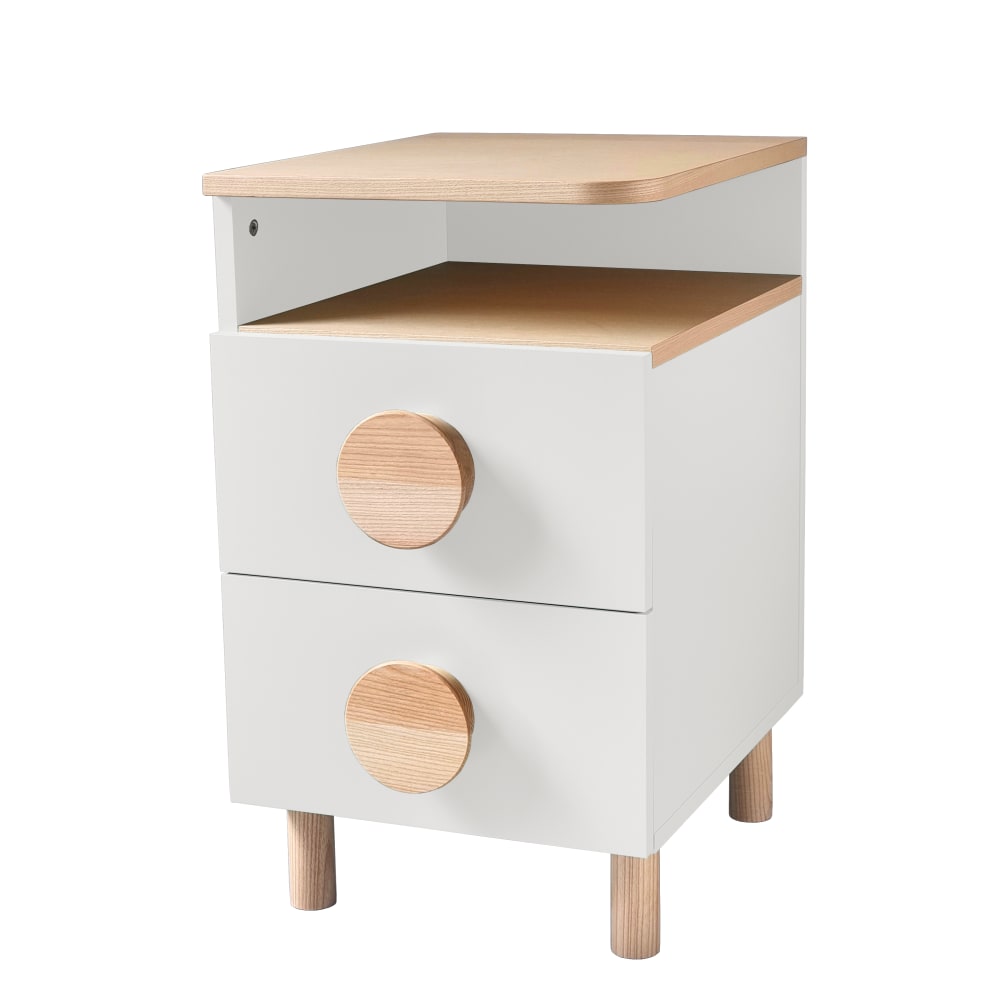 Ragaba Nachttisch 41x50cm Links Weiß style modern Weiß Spanplatte