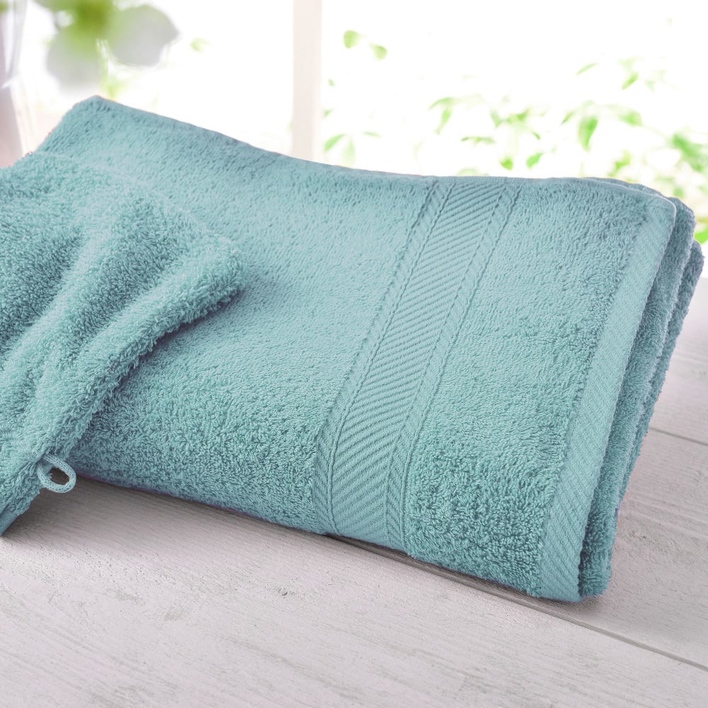 Drap de bain en coton bleu aqua 70x140cm Drap de bain en coton bleu aqua 70x140cm