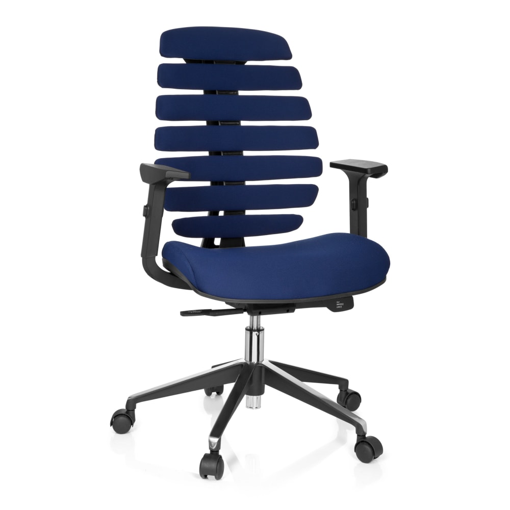 hjh OFFICE Profi Bürostuhl aus Stoff, Blau Blau Stoff