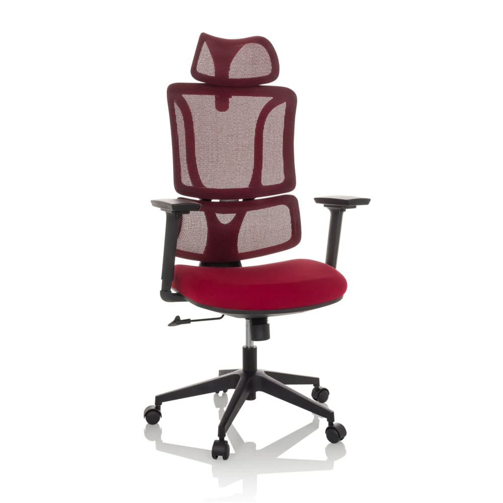 MyBuero Home Office Bürostuhl aus Stoff / Netzstoff, Rot Rot