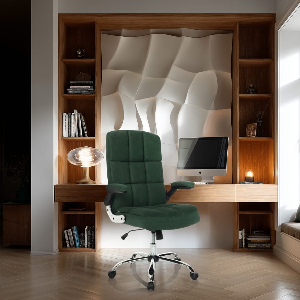 Home Office Chefsessel aus Stoff, Grün - Maisons Du Monde