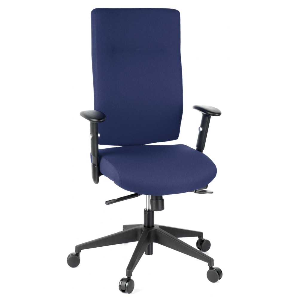 hjh OFFICE Profi Bürostuhl aus Stoff, Dunkelblau - Stoff