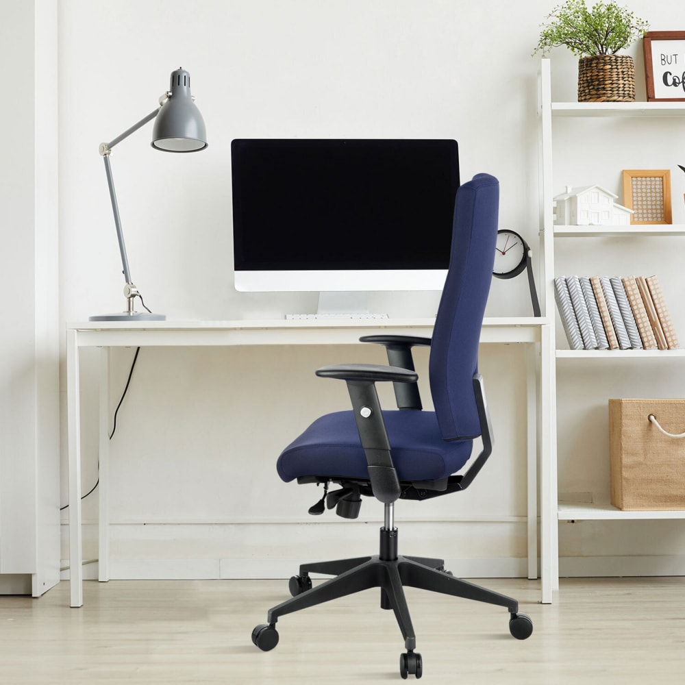 Profi Bürostuhl aus Stoff, Dunkelblau - Maisons Du Monde