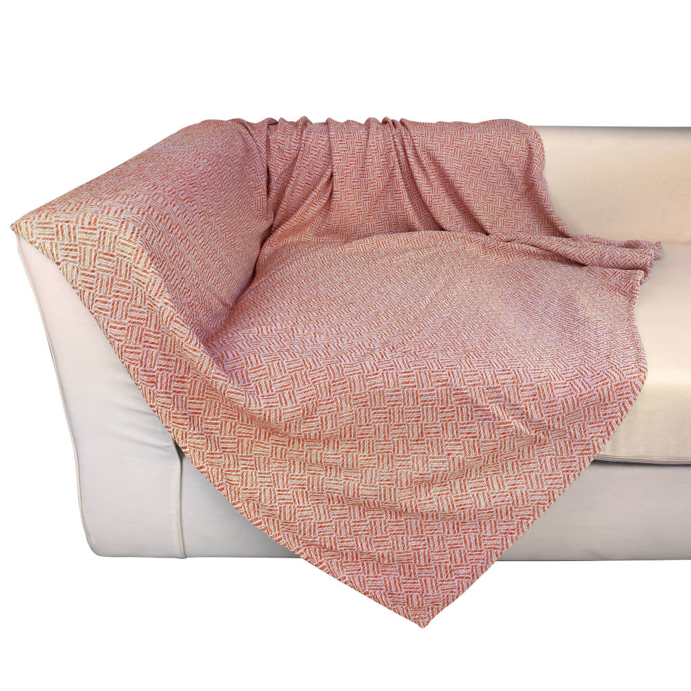 Lot de 2 housses de coussin 40x40 rouge tomette en coton — vue 3