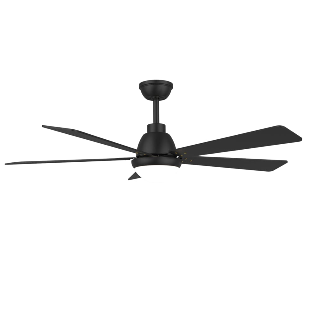 Ventilateur de plafond en verre Noir 132 cm