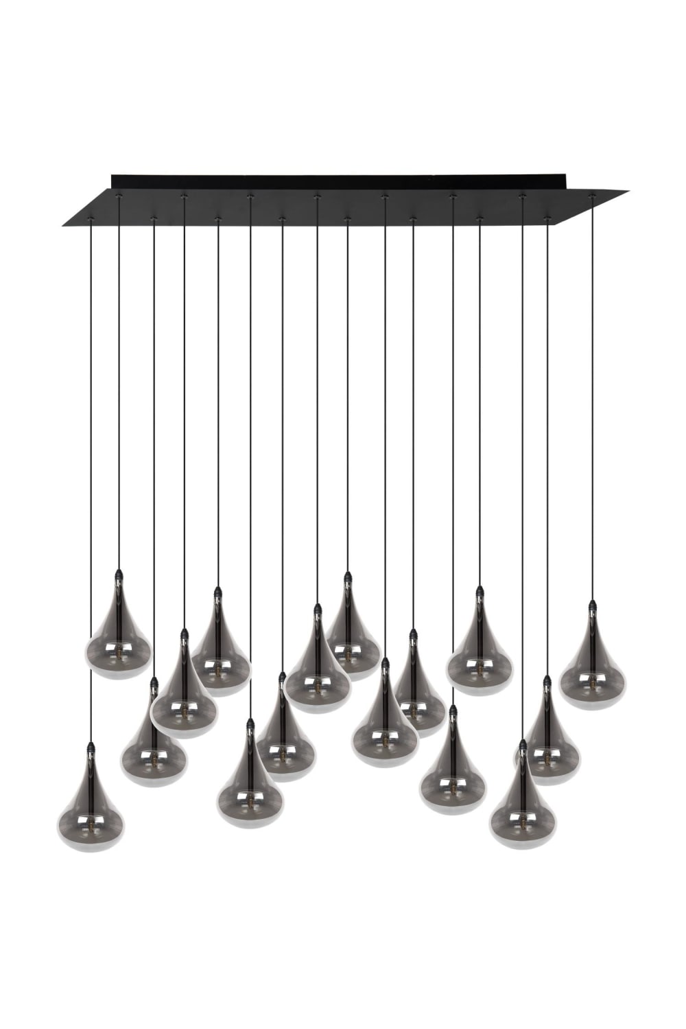 Suspension verre 16 lumières verre fumé — vue 4