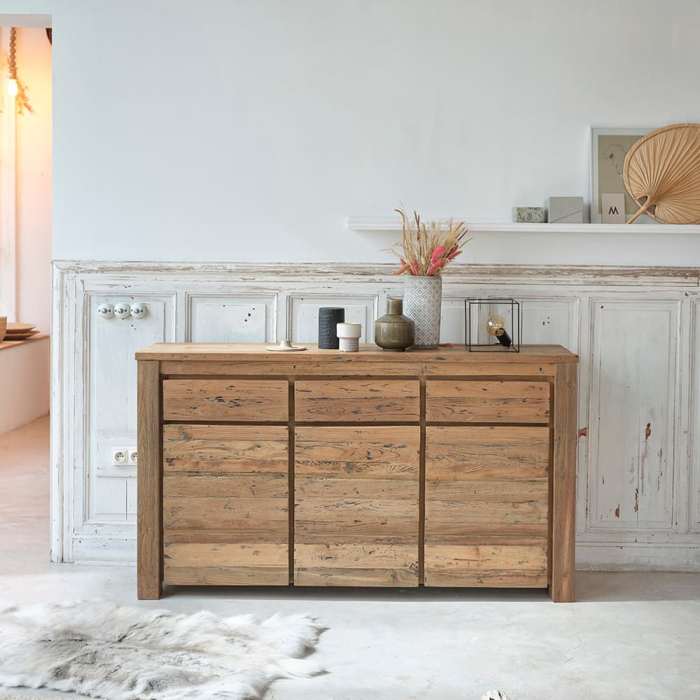 Commode en teck recyclé massif 160 cm - Maisons du Monde