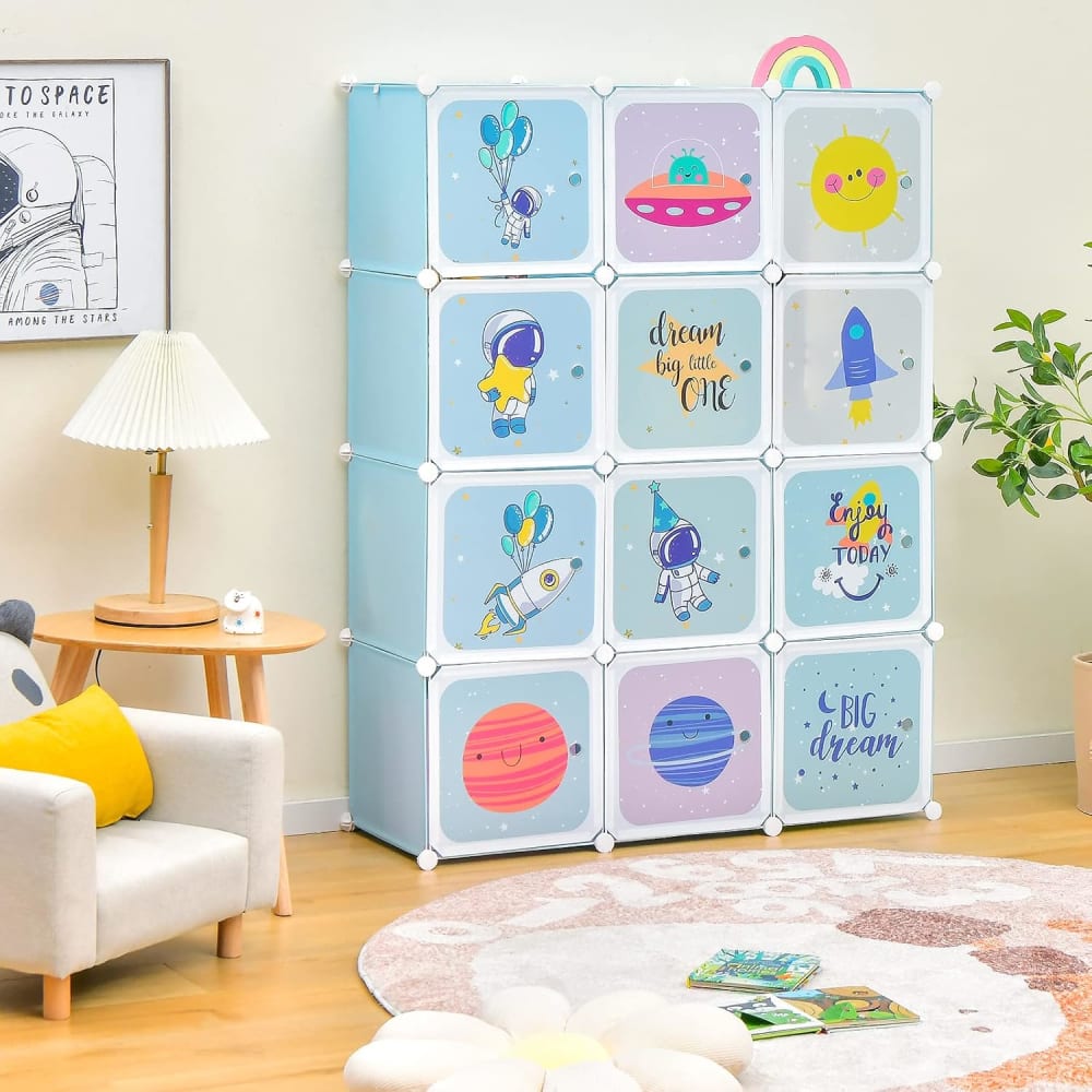 Armoire penderie modulable enfants 12 cubes 35x35x35cm - Maisons du Monde
