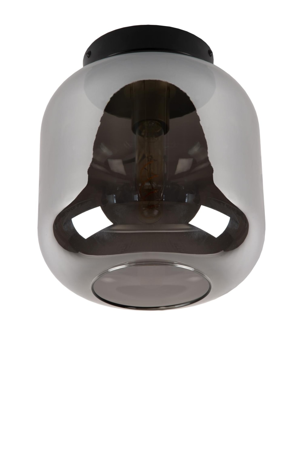 Plafonnier verre 1 lumière verre fumé — vue 4