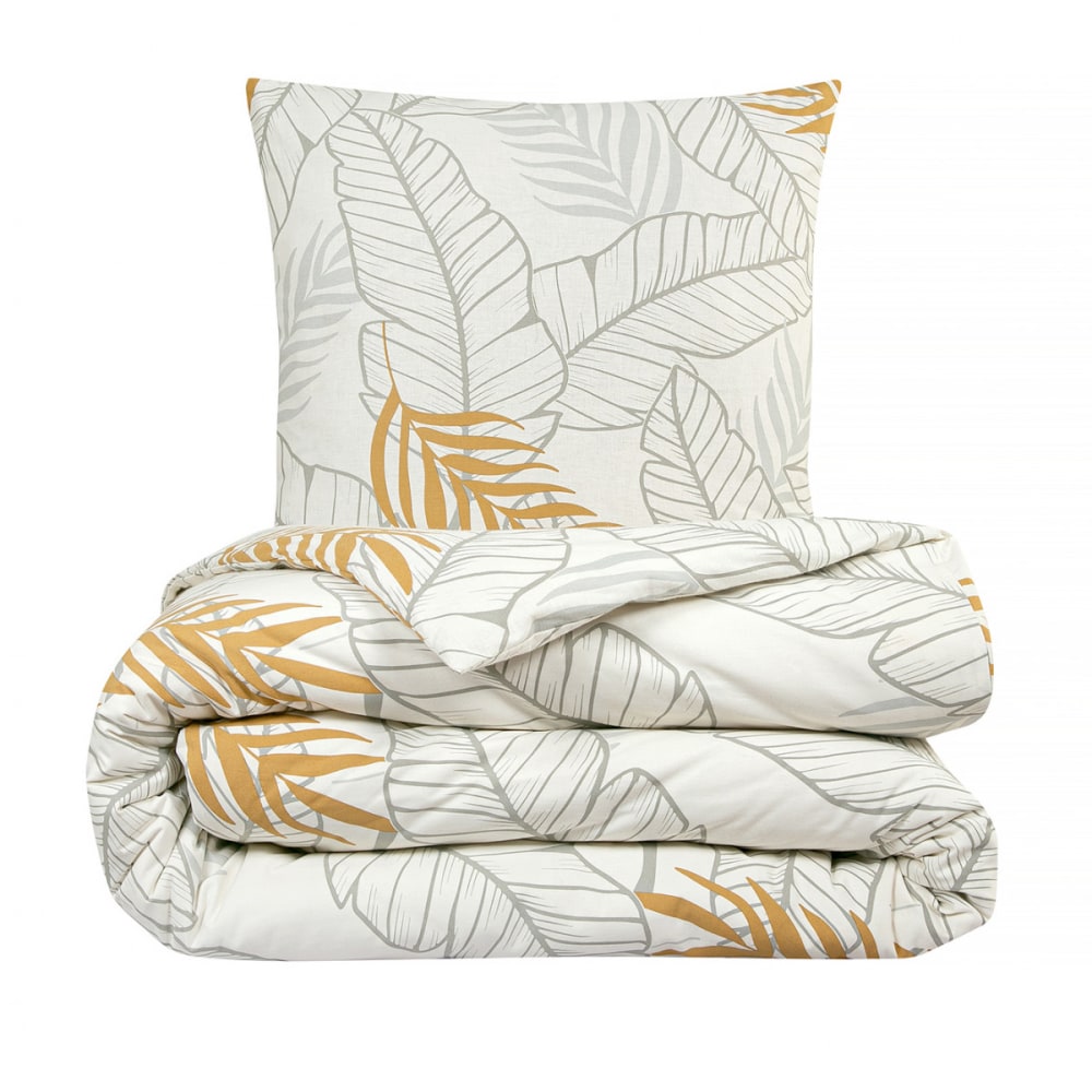 Parure de lit 2 personnes imprimé végétal 260x240cm - Maisons du Monde
