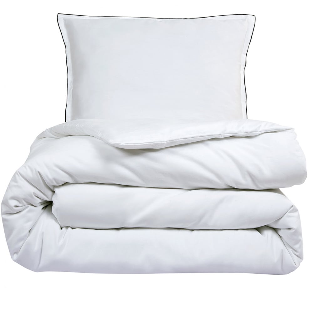 Parure de lit 2 personnes en satin de coton unie 240x220cm - Maisons du Monde