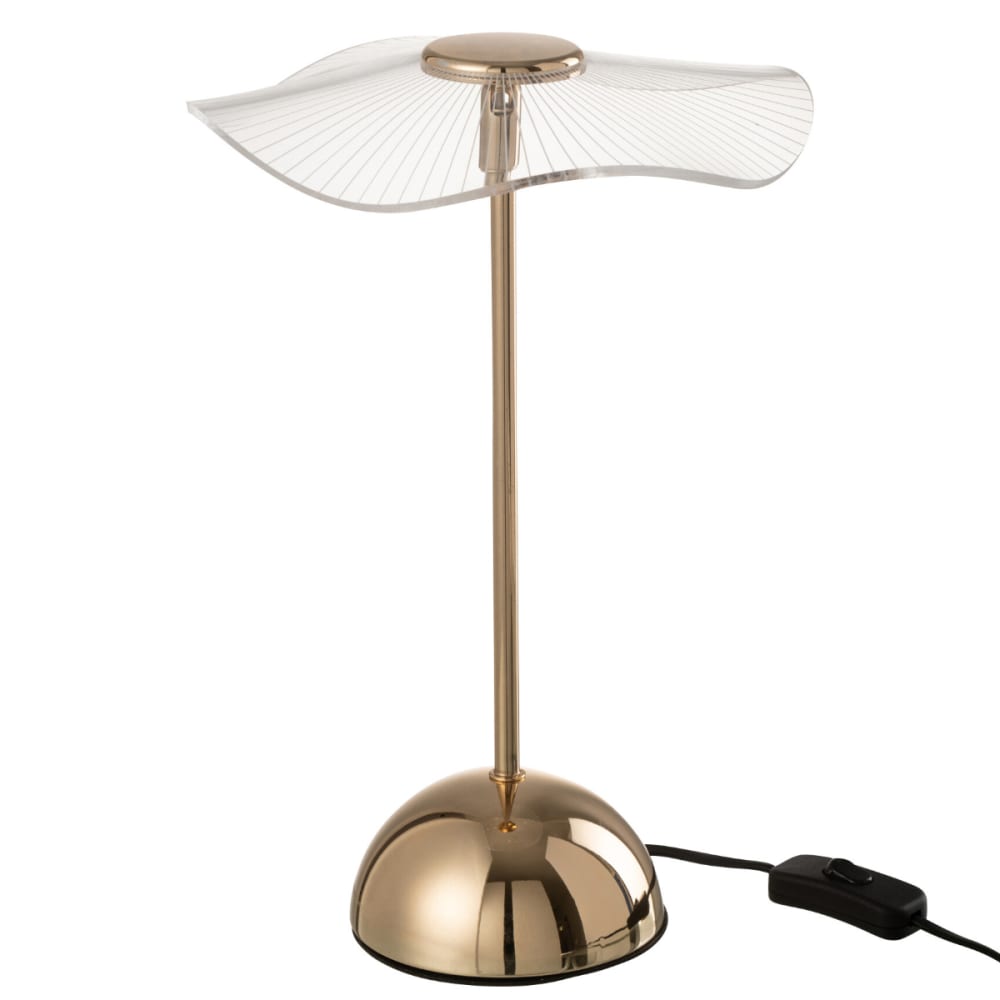 Lampe fleur en métal et acrylique 34 cm