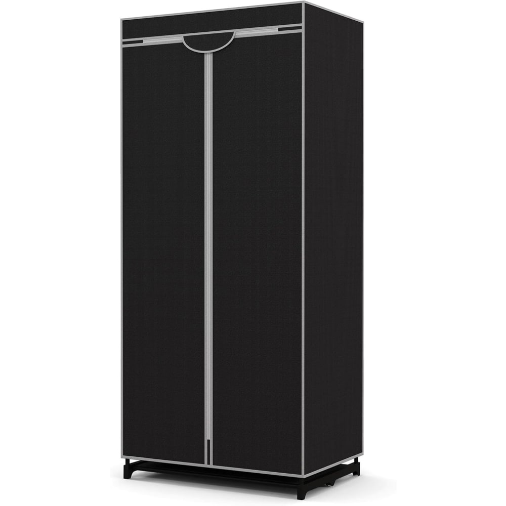 Penderie en tissu avec housse imperméable noir 74 x 50 x 172cm