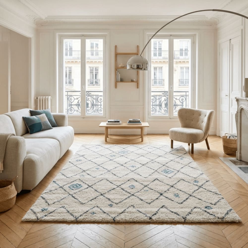 AFK Living Teppich Shaggy dick komfortabel 200 x 290 cm style modern Beige Öko-Tex Zertifikat Pp - Polypropylen