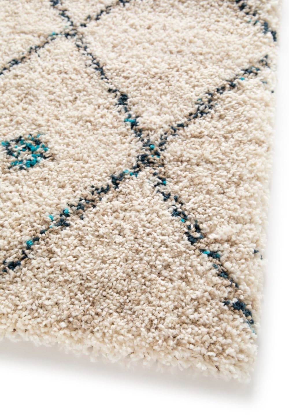 Tapis shaggy épais et confortable style ethnique beige 200 x 290 cm — vue 4