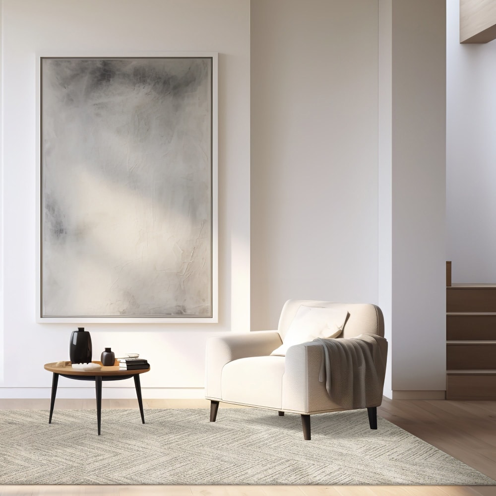 Tapis design ultra doux en fibres recyclées gris 200 x 290