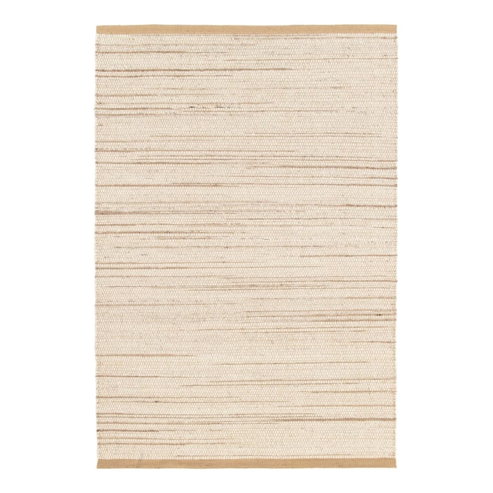 AFK Living Tapis en laine et en jute fait main beige 120 x 170 cm style classique chic