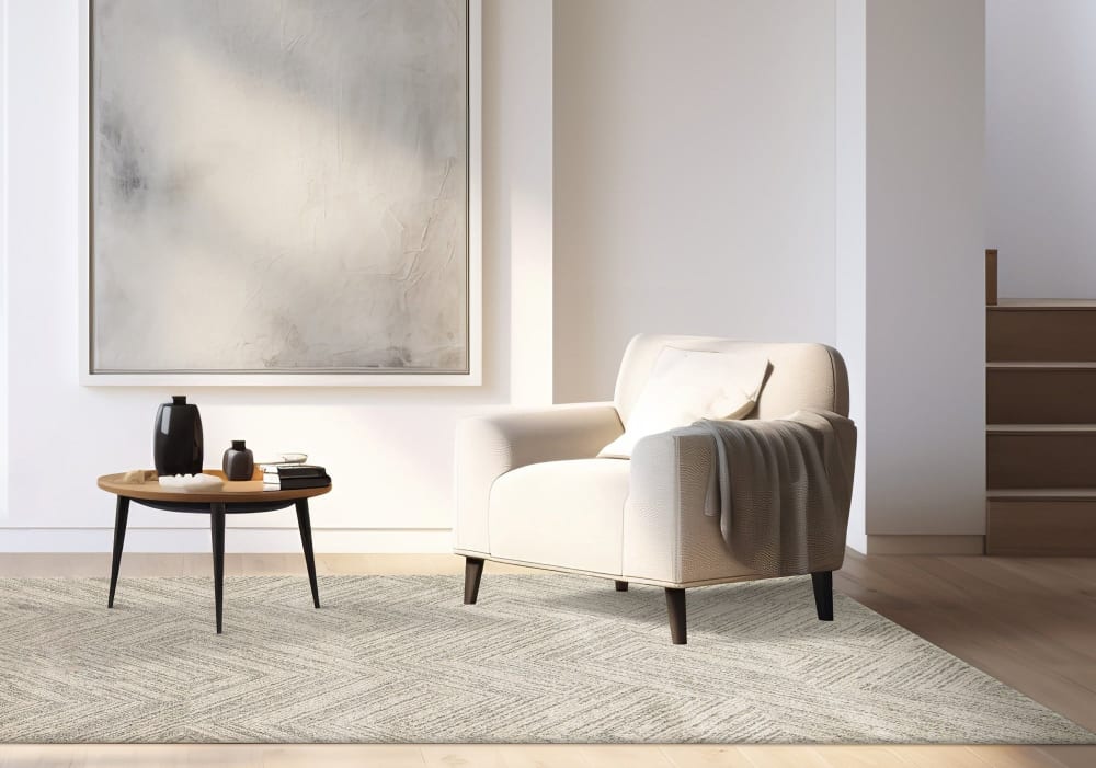 Tapis design ultra doux en fibres recyclées gris 160 x 230 cm — vue 3