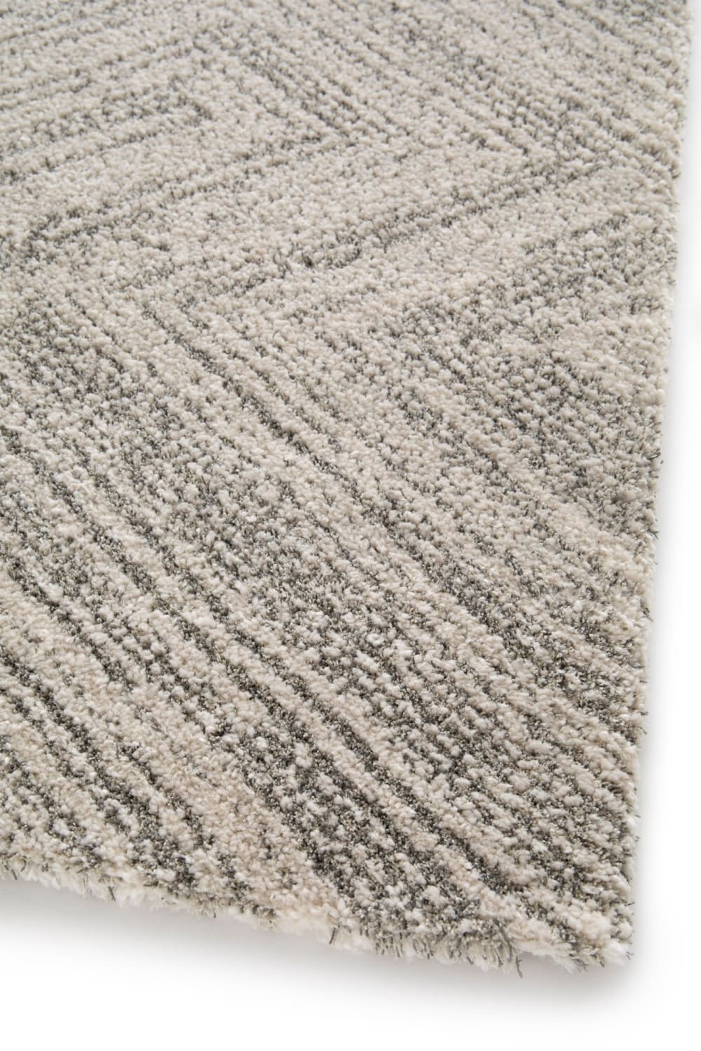 Tapis design ultra doux en fibres recyclées gris 160 x 230 cm — vue 4