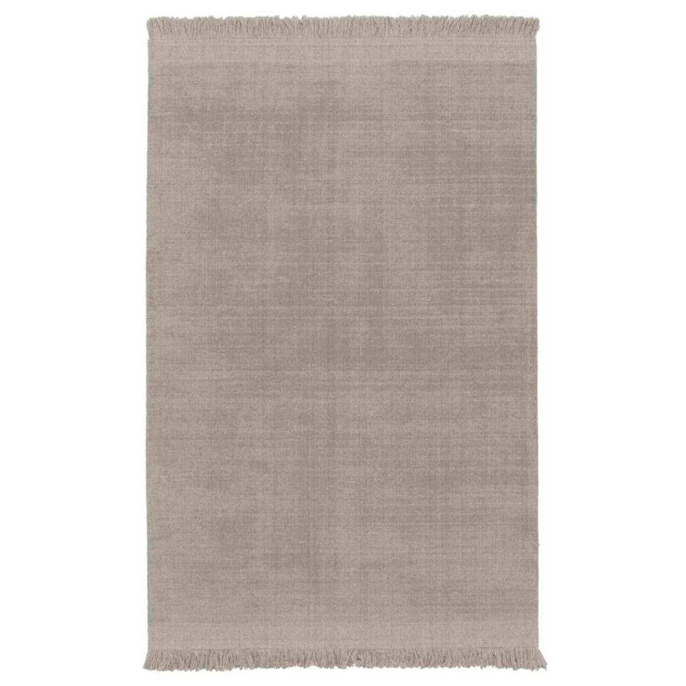 AFK Living Tapis design doux en laine et coton fait main gris 200 x 290 cm style classique chic