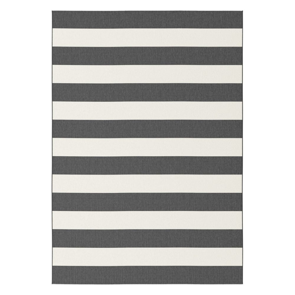 Tapis design intérieur extérieur noir 140 x 200 cm