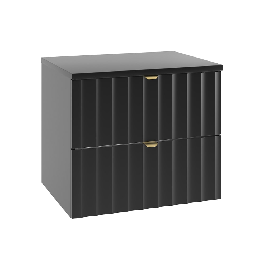 Meuble sous-vasque plan de toilette stratifiés noir