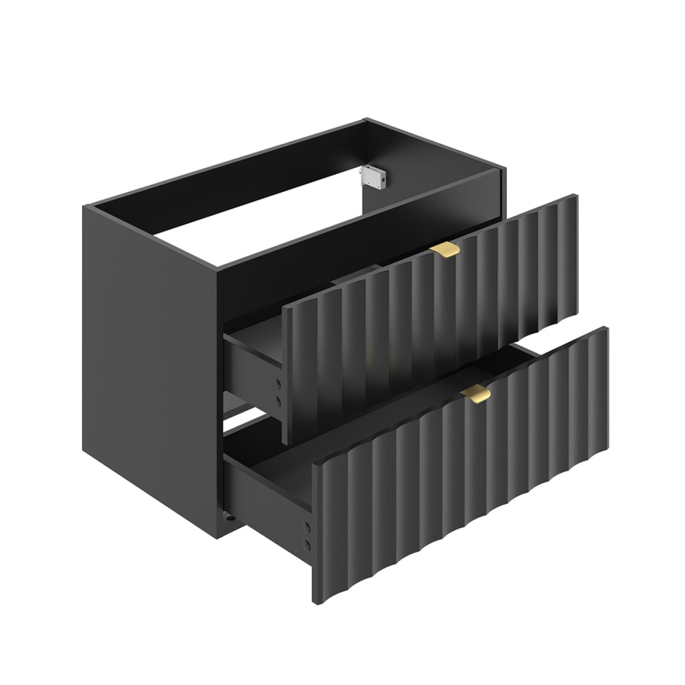Waschbeckenunterschrank 80cm Melamin Schwarz - Maisons Du Monde