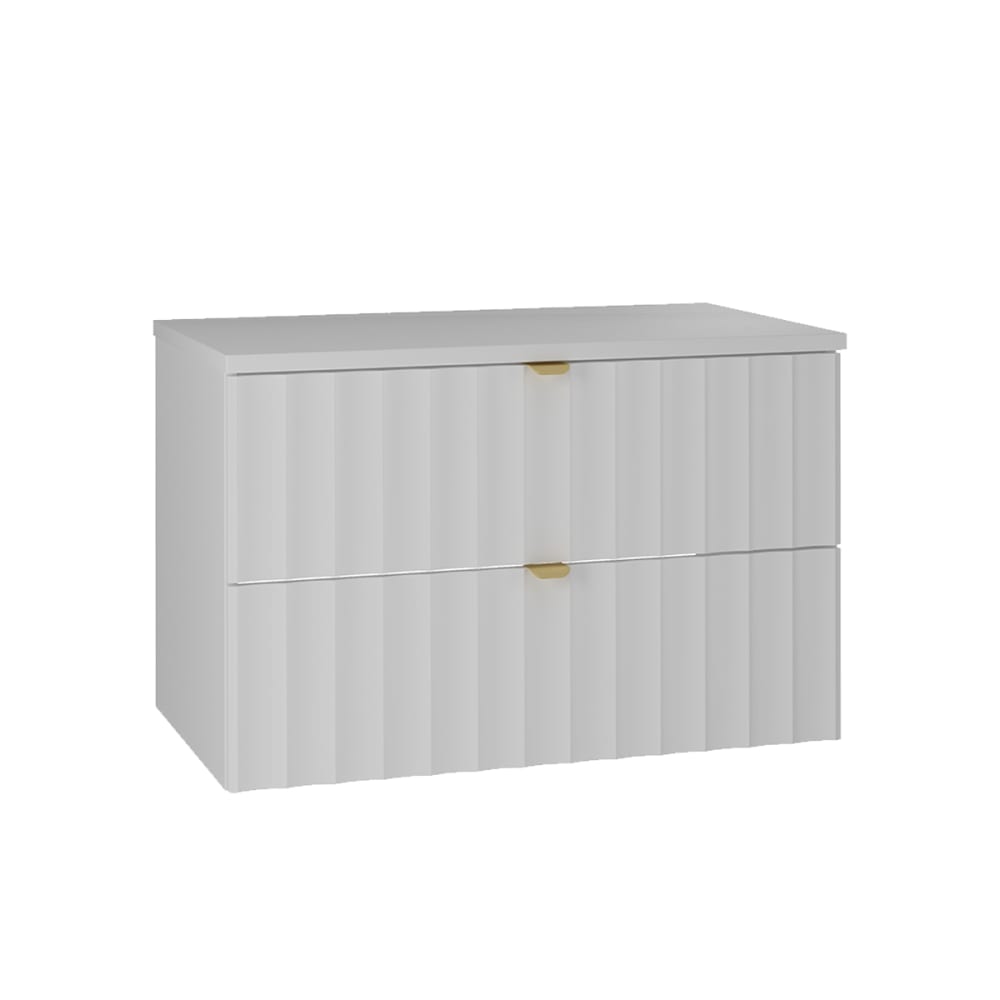 Meuble sous-vasque plan de toilette stratifiés blanc