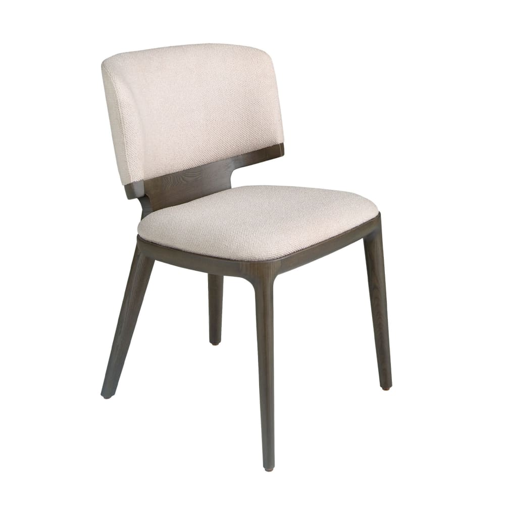 Chaise en tissu gris clair