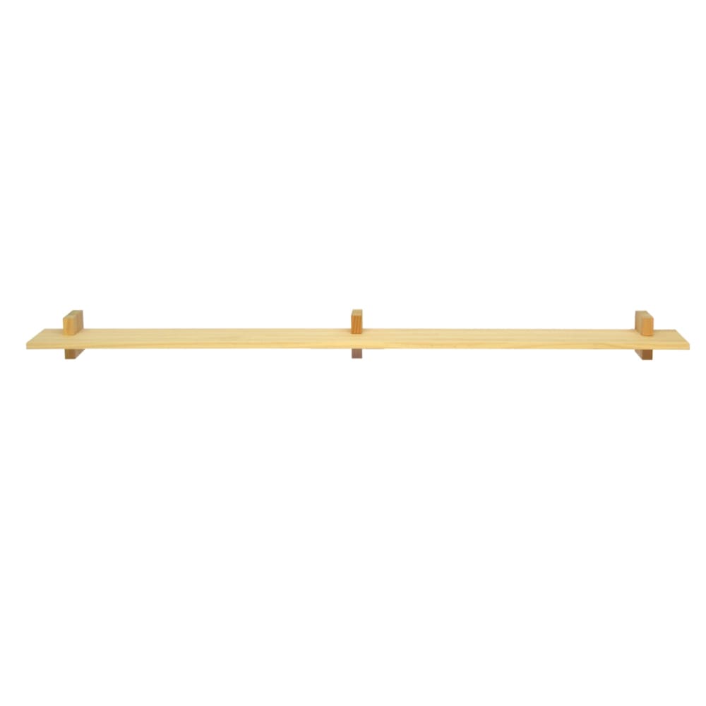 Etagère murale individuelle en bois de pin naturel 150 cm Verni