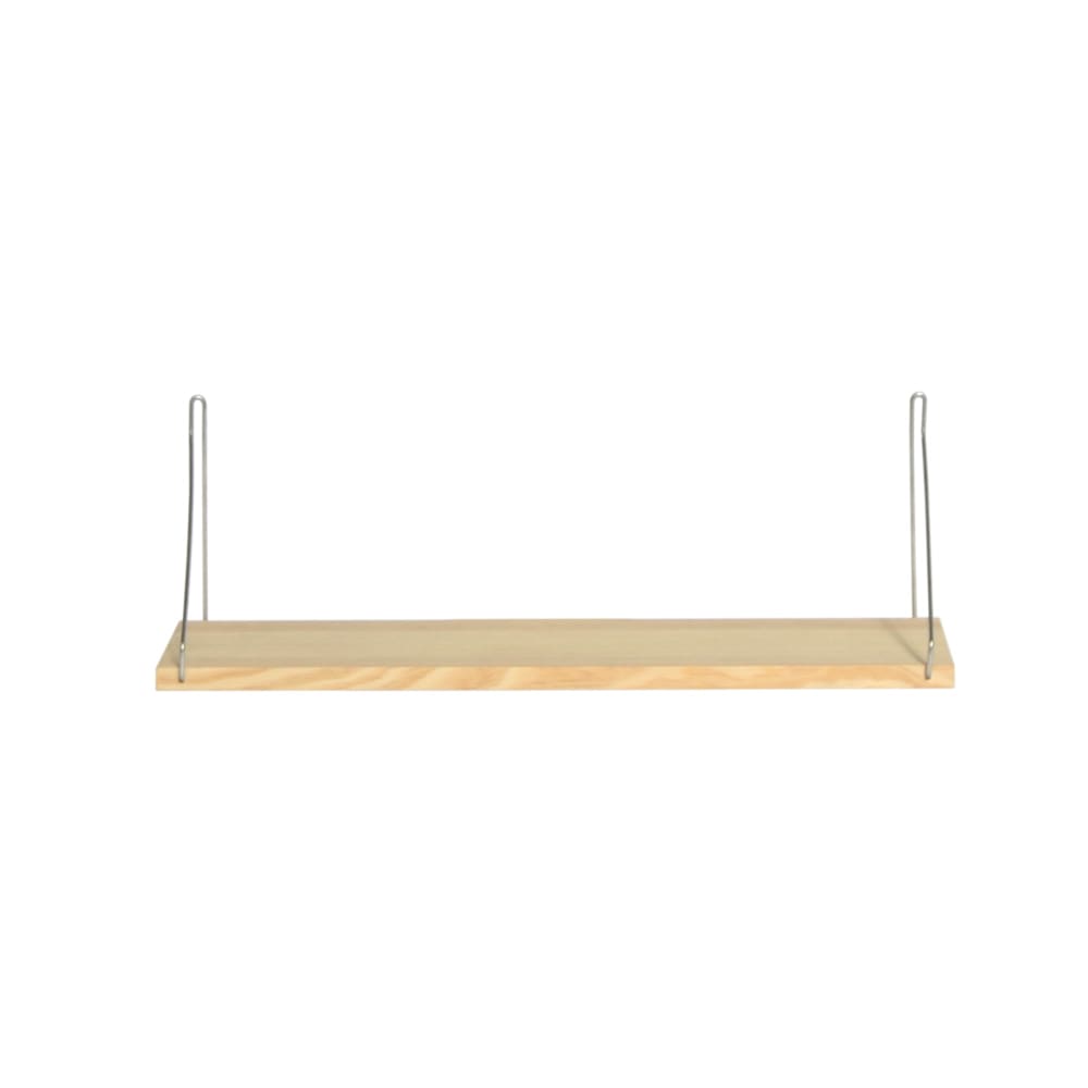 Petite étagère murale en bois massif naturel 60 cm Verni