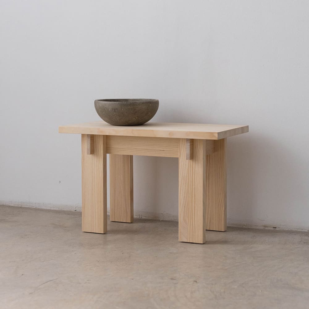 Banc petit en pin massif naturel 75 cm Non verni