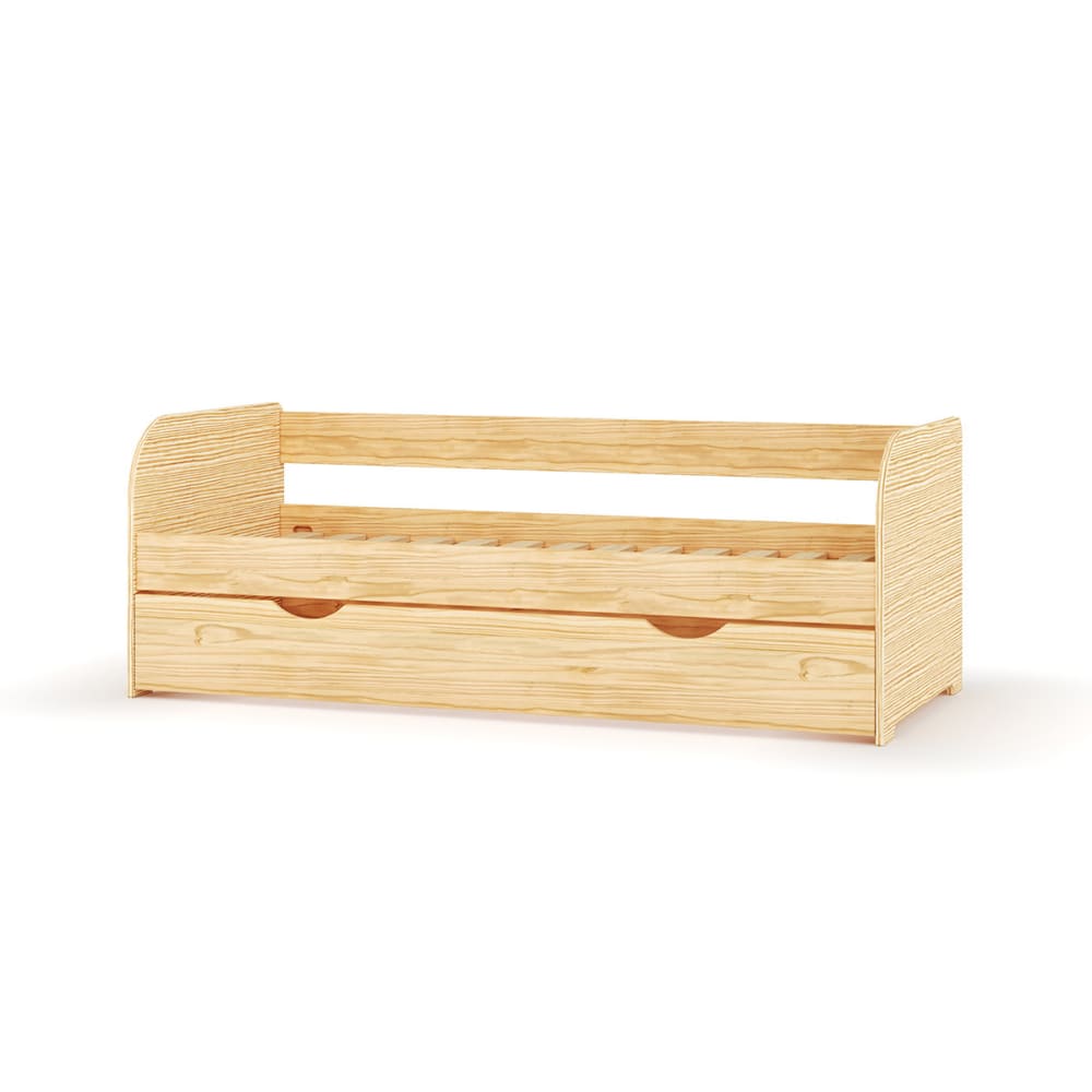 Lit banquette gigogne bois massif 80x200 cm