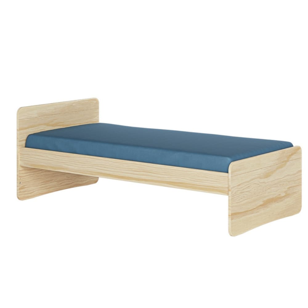 Pack lit avec matelas bois massif 90x200 cm