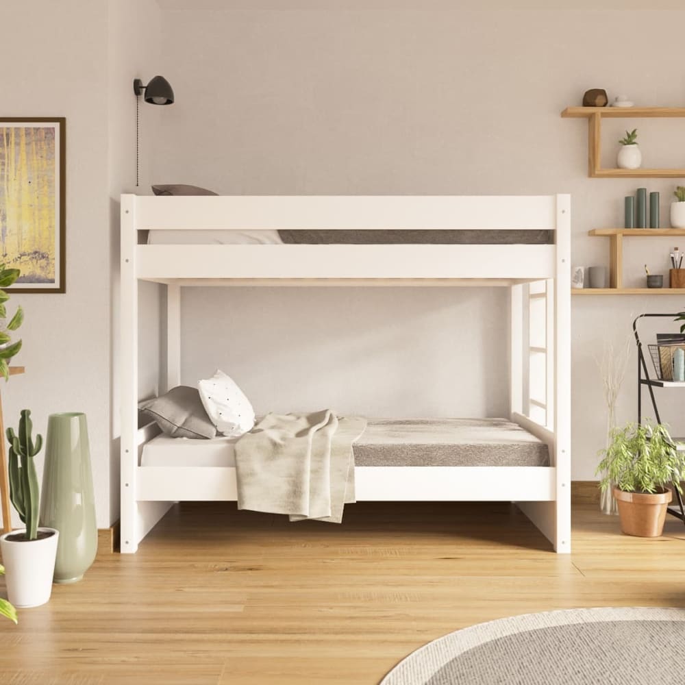 Lit superposé bois massif blanc 80x200 cm - Maisons du Monde
