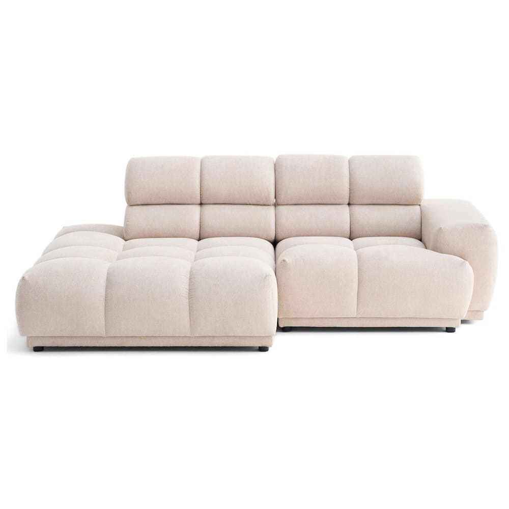 Matera - canapé d'angle gauche 3 places avec têtières réglables en
