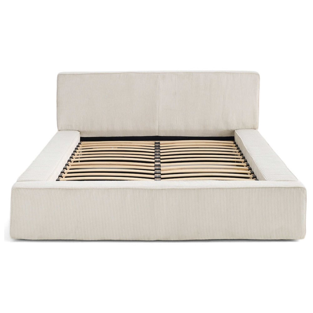 Lit coffre   160x200 cm   sommier inclus  beige — Beyit