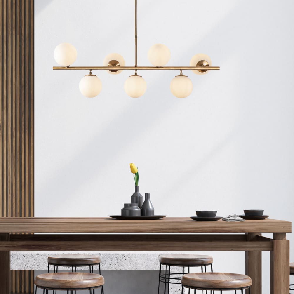 Concept Usine Goldfarbene Hängeleuchte mit 7 Lampen style modern Gold Metall