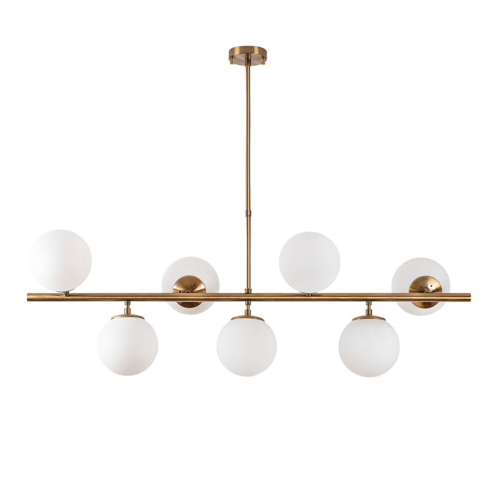 Suspension dorée 7 lampes