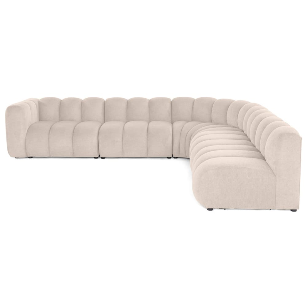 Canapé modulable 5 places - beige