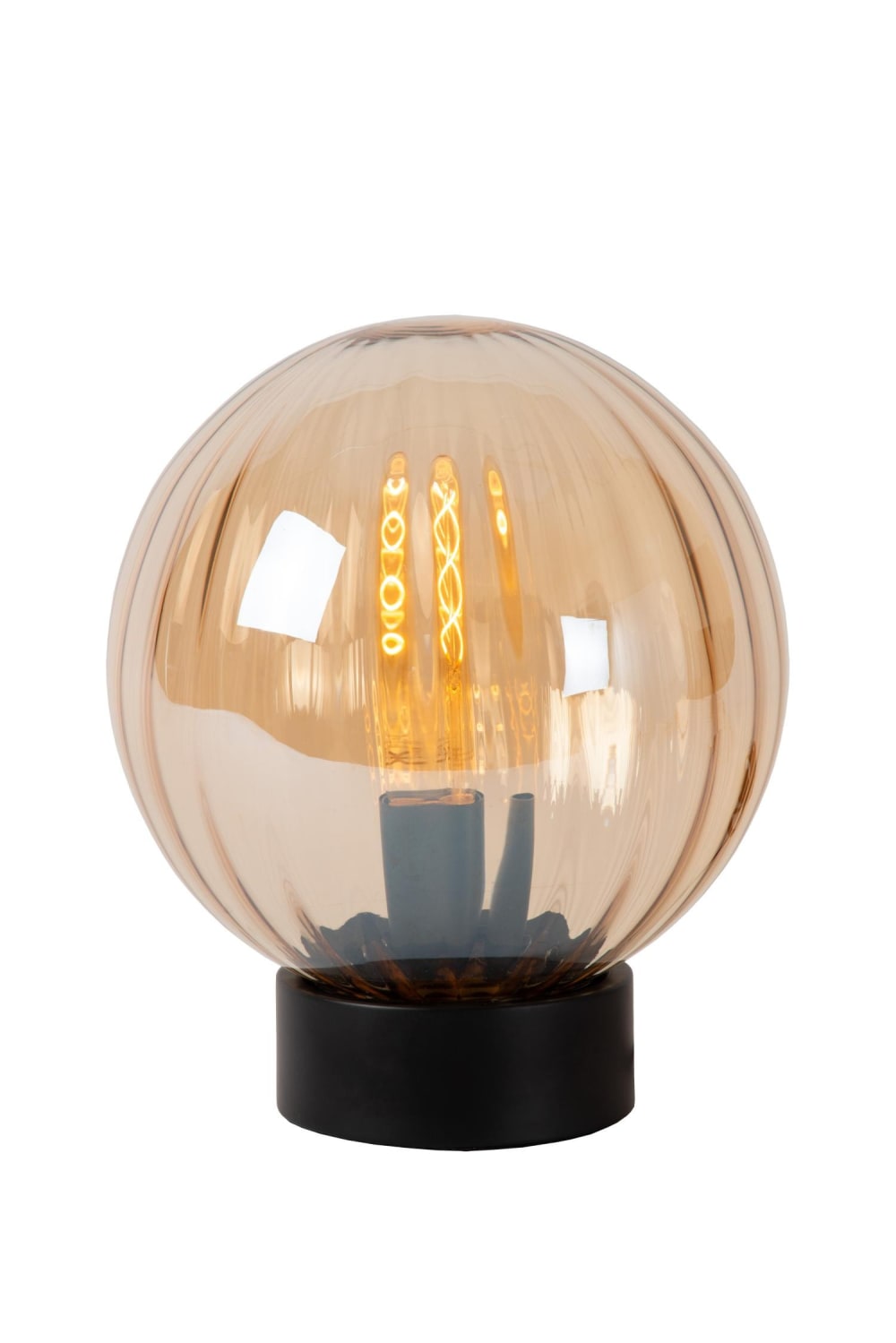 Lampe de table verre ambrée 25 cm — vue 3
