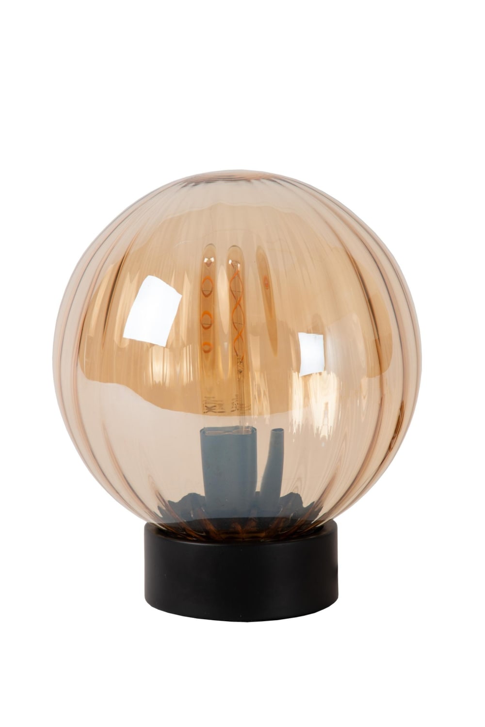Lampe de table verre ambrée 25 cm — vue 4