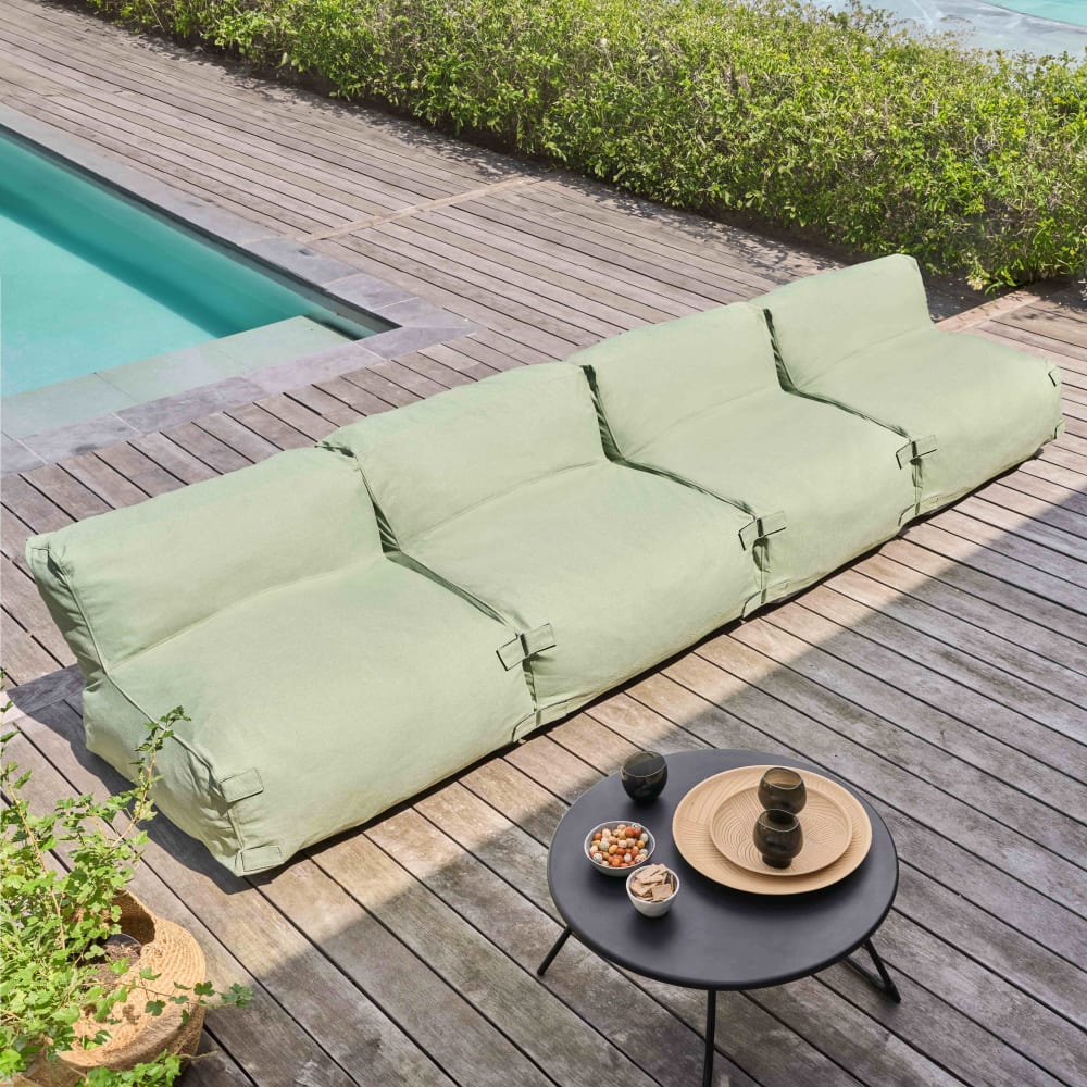 Salon de jardin modulable 4 places vert cactus