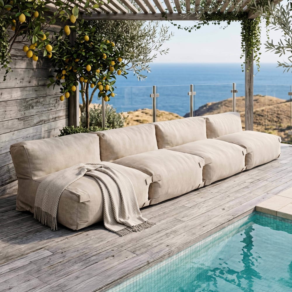 Salon de jardin modulable 4 places beige - Maisons du Monde