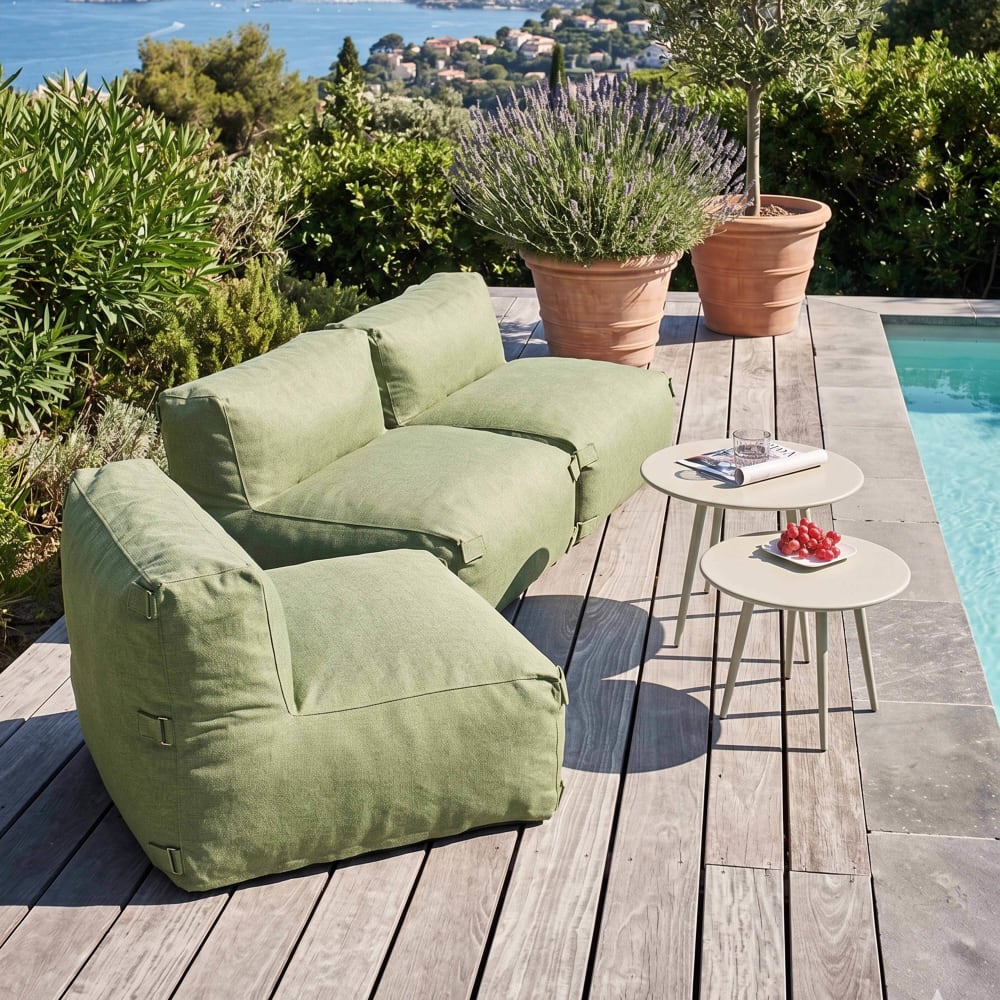 Salon de jardin modulable 3 places vert cactus