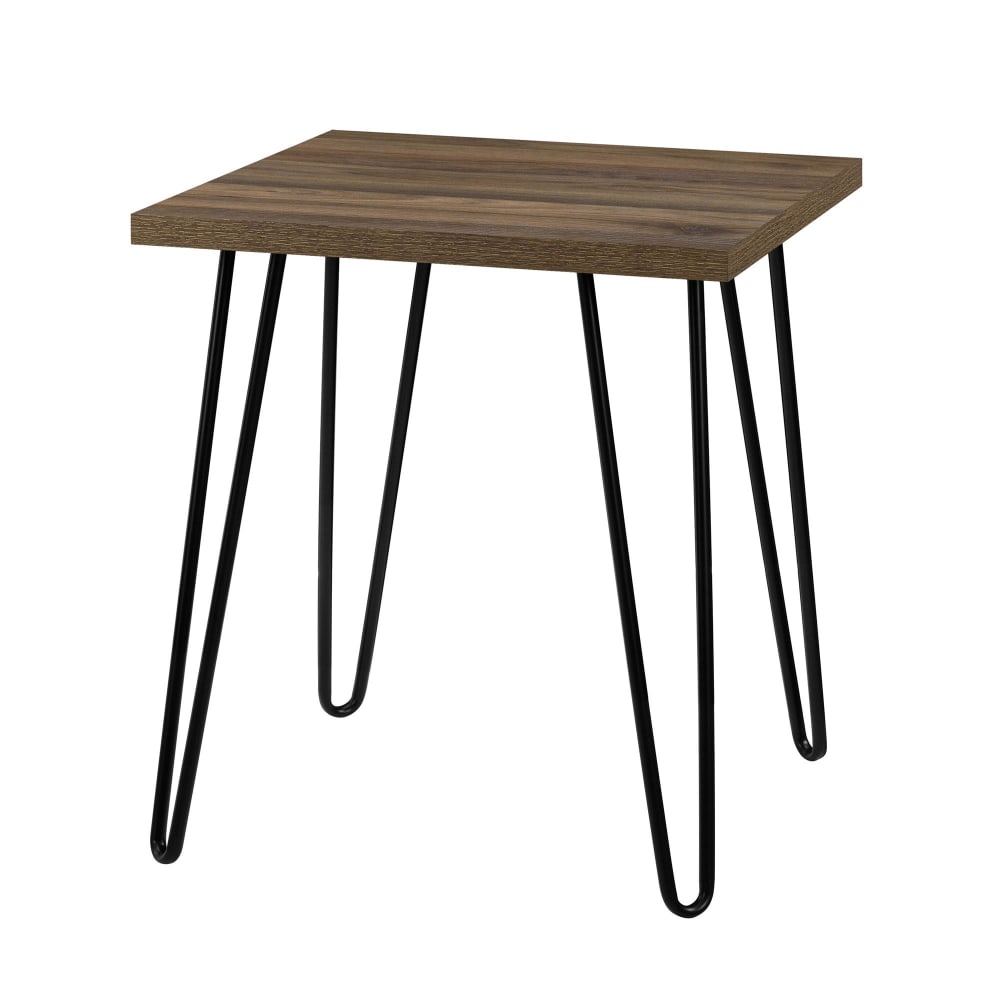 Dorel Home Beistelltisch in Nussbaumoptik Schwarz Metall
