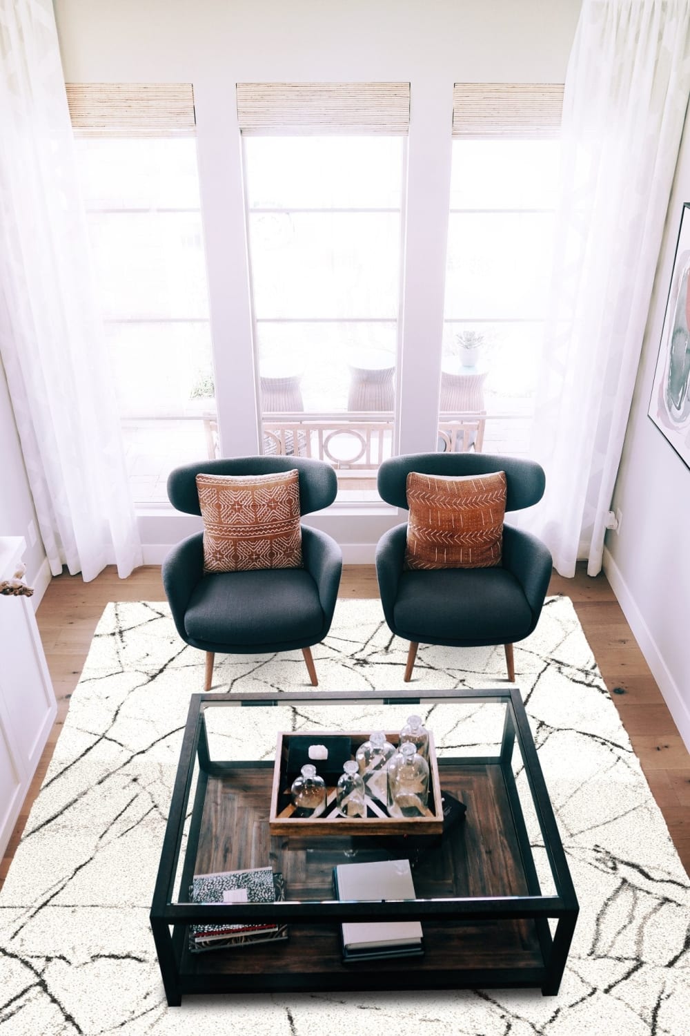 Tapis design facile d'entretien beige 120 x 170 cm — vue 3