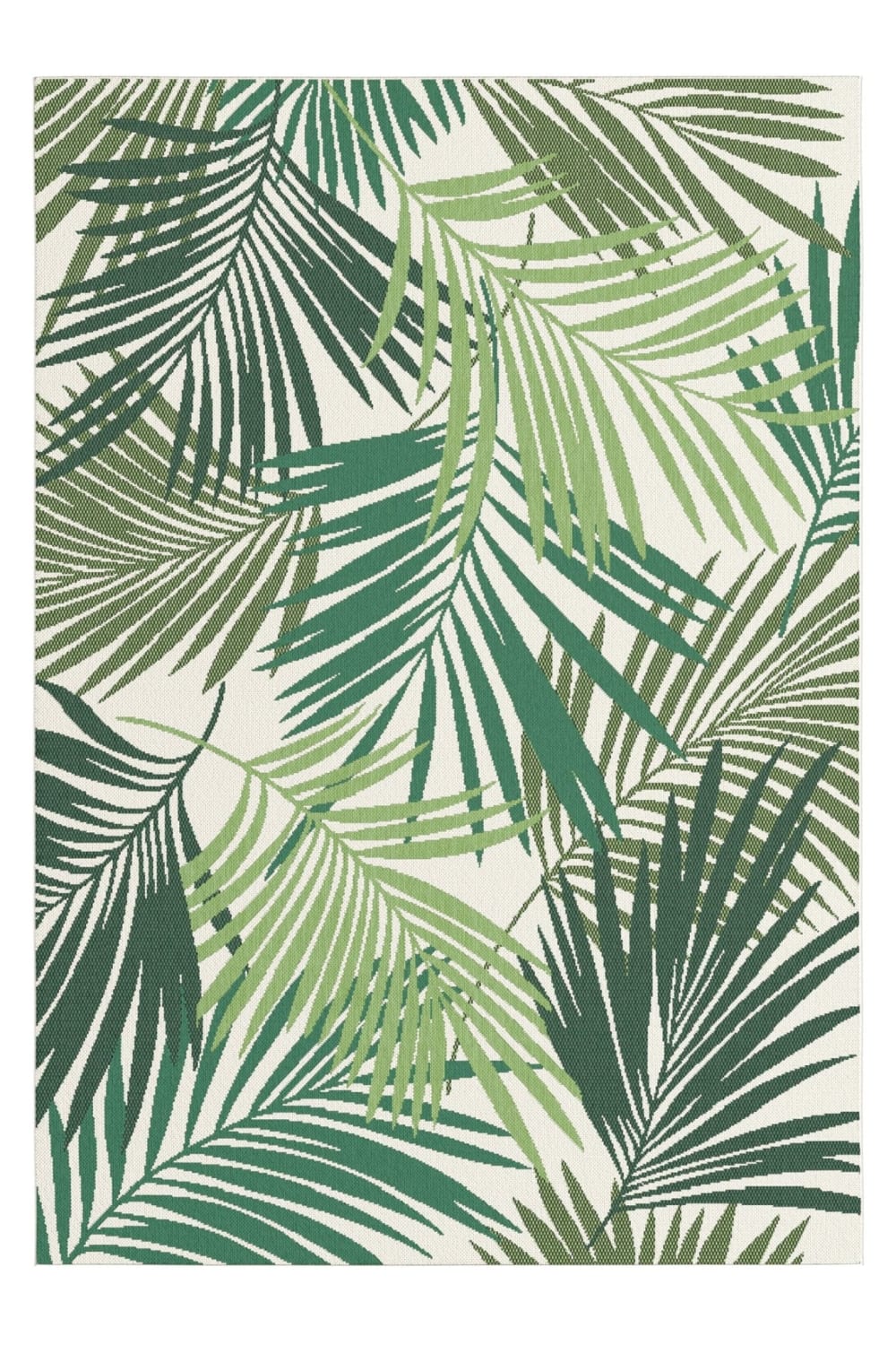 Tapis intérieur extérieur résistant tâches et UV vert 140 x 200 cm