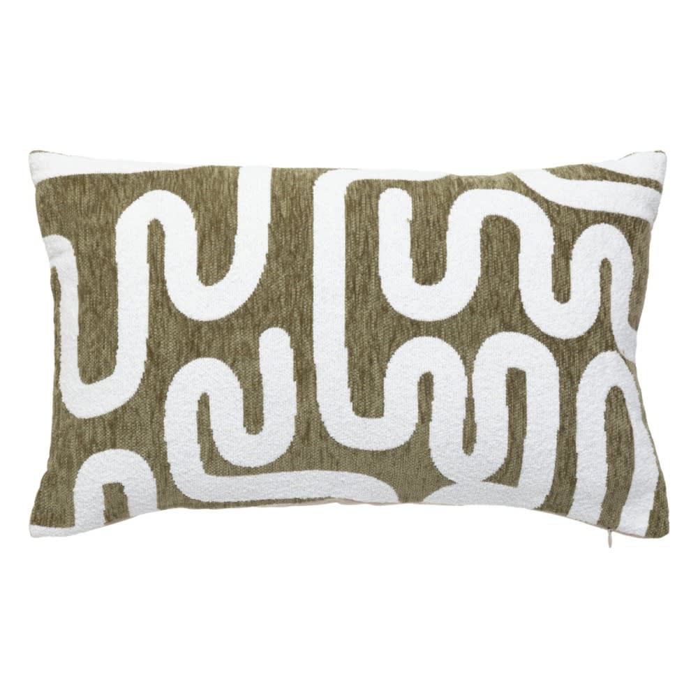 Housse de coussin blanc[ ]polyester[ ]30 x 50cm